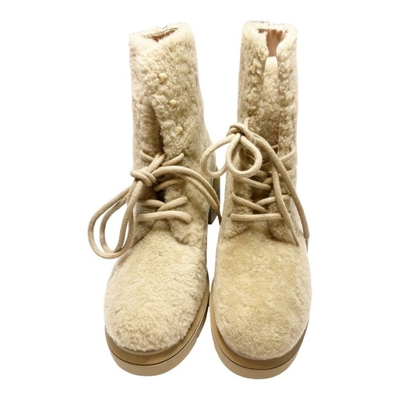 Stuart Weitzman Nib Nisha Chill Shearling Booties Shearling Size EU 39 / US 8.5 - Picture 5 of 10